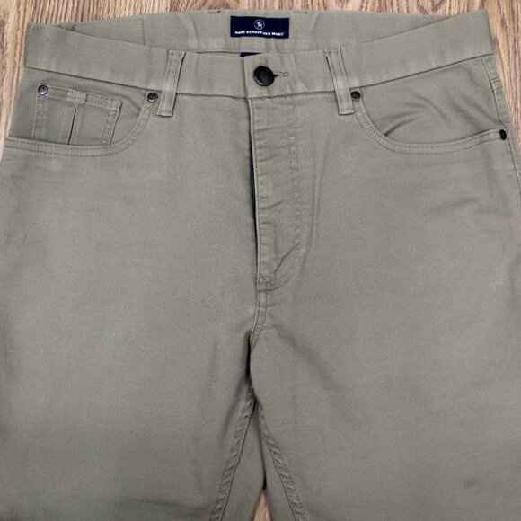 36x30 HART SCHAFFNER MARX STRAIGHT LEG JEANS COTTON/POLY/SPANDEX WHITE 36W x 30L - Picture 3 of 4